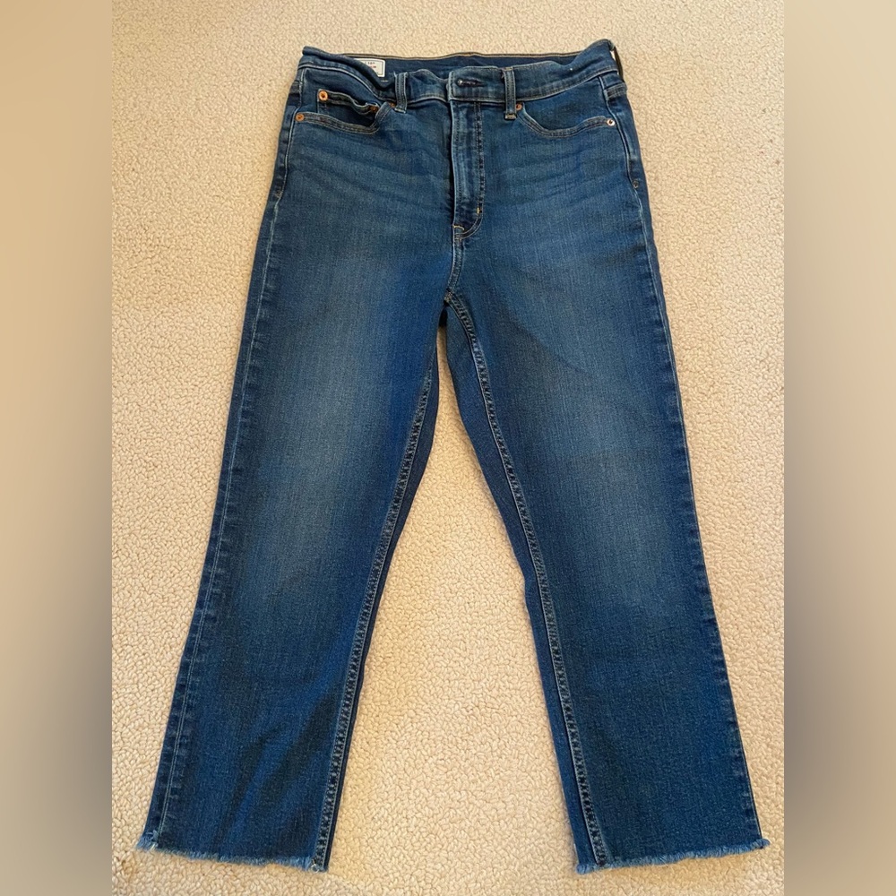 Cropped - GAP Vintage Slim Straight High Rise Denim